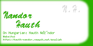 nandor hauth business card